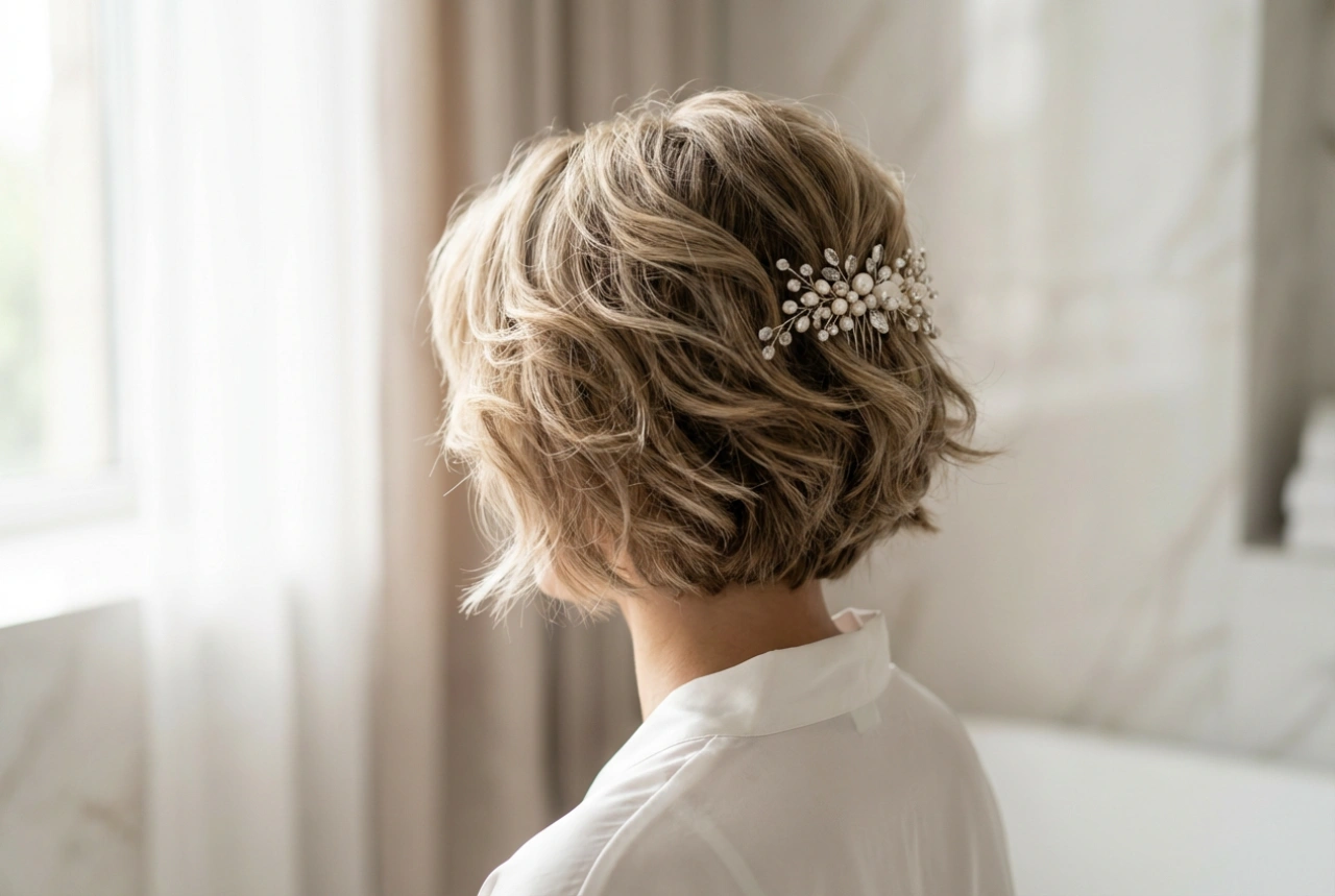 Düğün İçin Hacimli Kısa Saç Modelleri