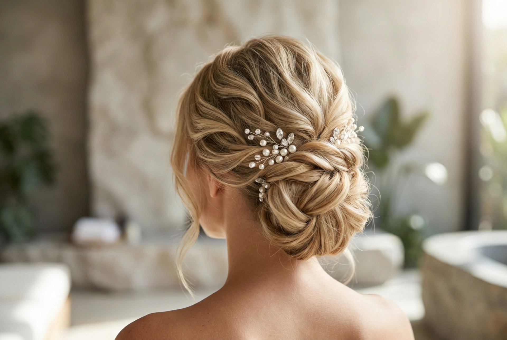 Düğün İçin Toplanmış Bukleler: Adım Adım Zarif Saç Modelleri