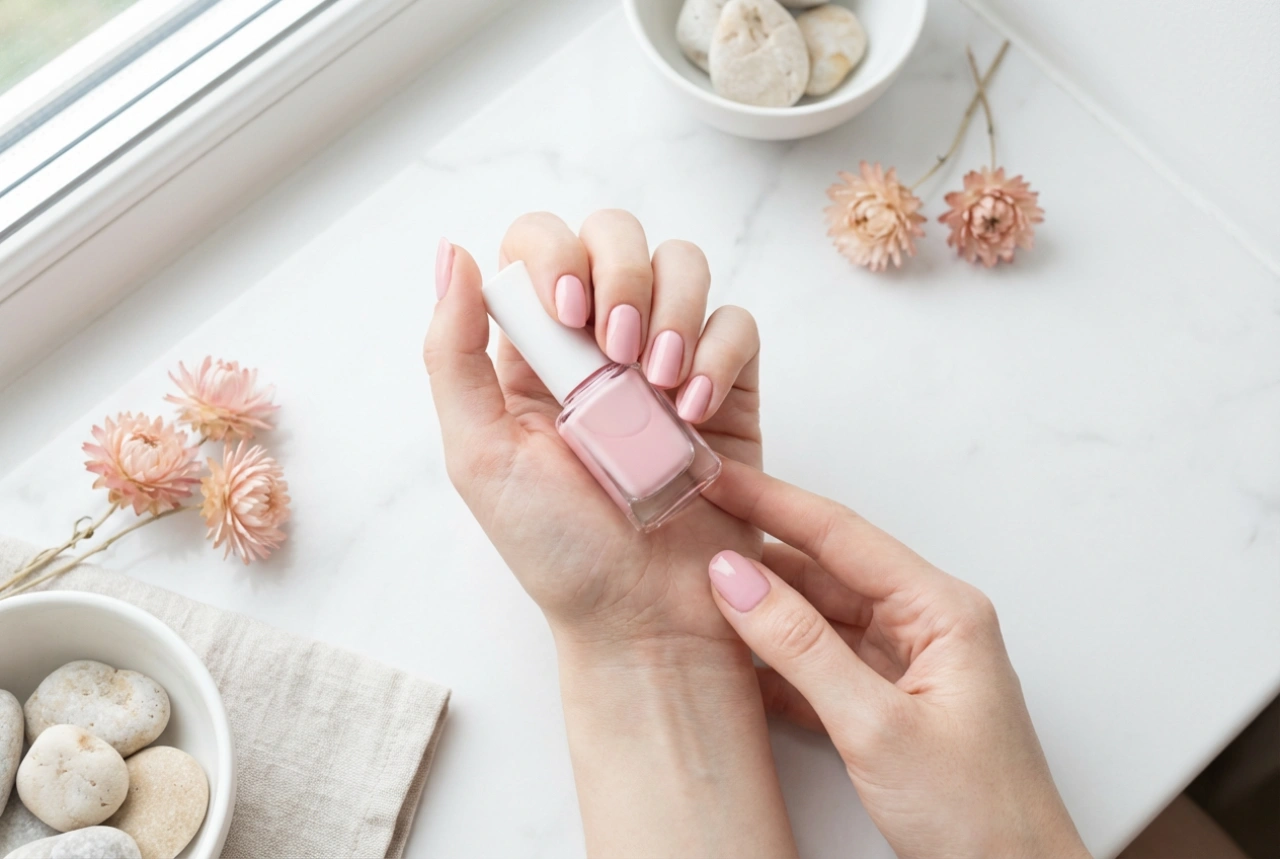 Çizgisiz Güzel Pembe Tırnaklar: Doğru Tonu Seçme ve Dikkatli Uygulama