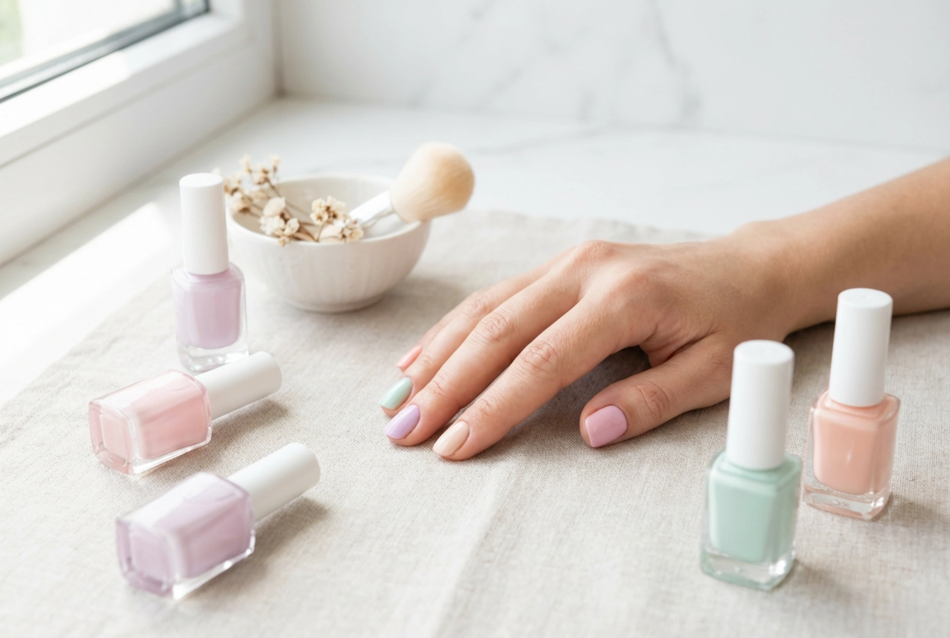 Pastel Manikür: Renkleri Kombinleme, Dalgalanmaları Gizleme ve En Doğru Top Coat Seçimi