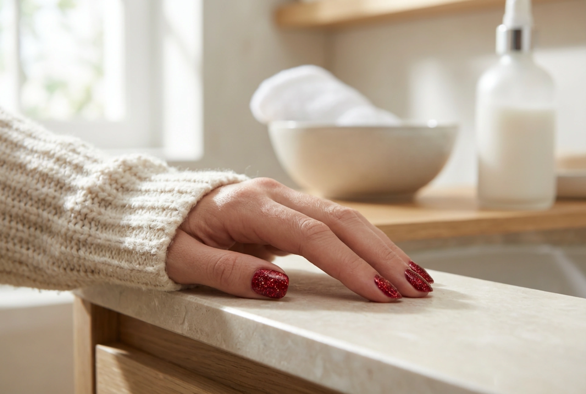 Kırmızı Simli Tırnaklar: Simin Daha Uzun Süre Dayanması İçin Nasıl Uygulanır