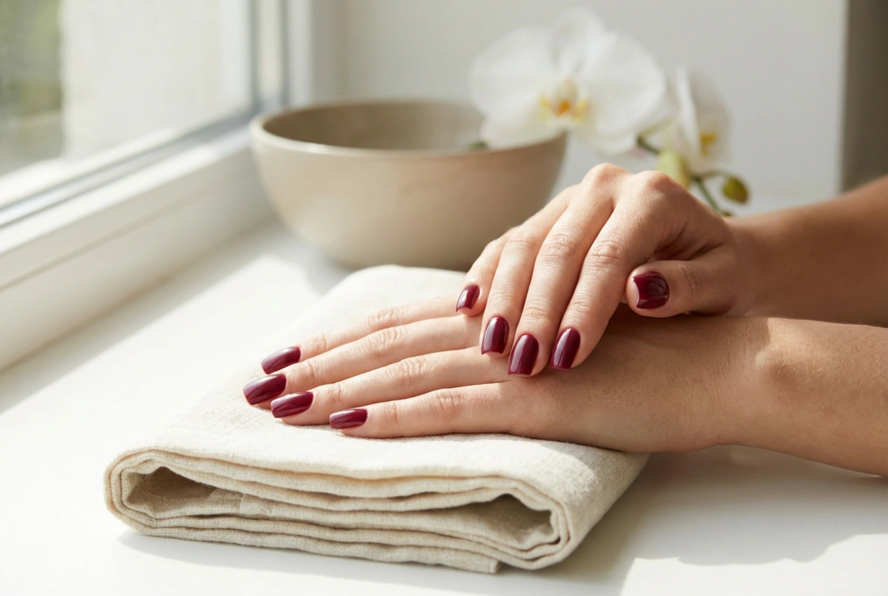 Bordo Kare Tırnaklar: Şekil Nasıl Verilir ve Taşmadan Oje Nasıl Sürülür