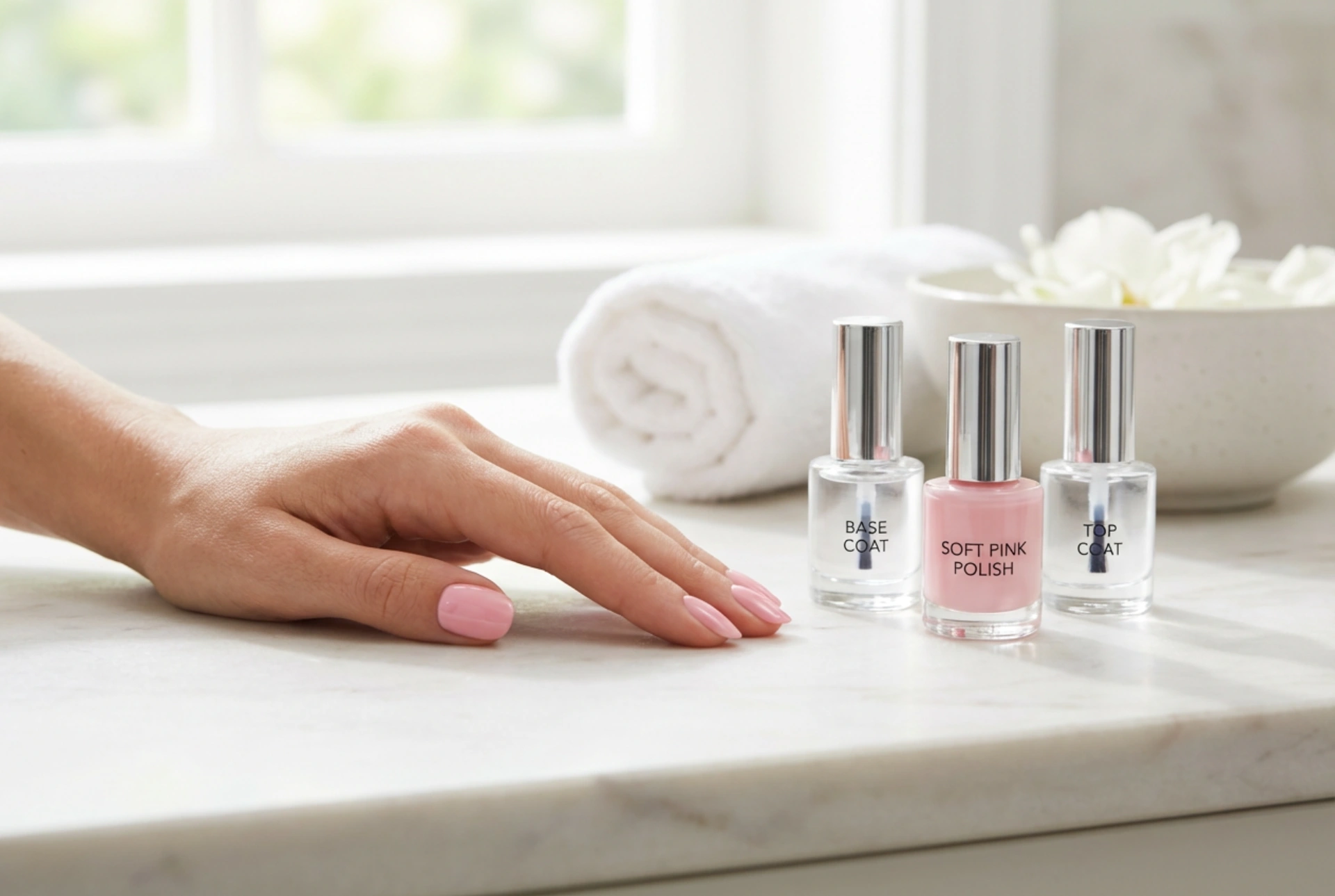 Adım Adım Pembe Kalıcı Oje: Baz, Renk ve Top Kat