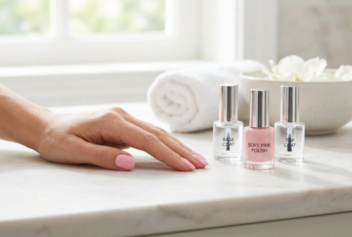 Adım Adım Pembe Kalıcı Oje: Baz, Renk ve Top Kat