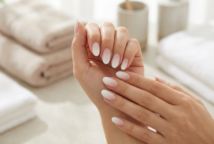 Beyaz Ombre Tırnaklar: Çizgisiz ve Yumuşak Geçişli Tasarımlar