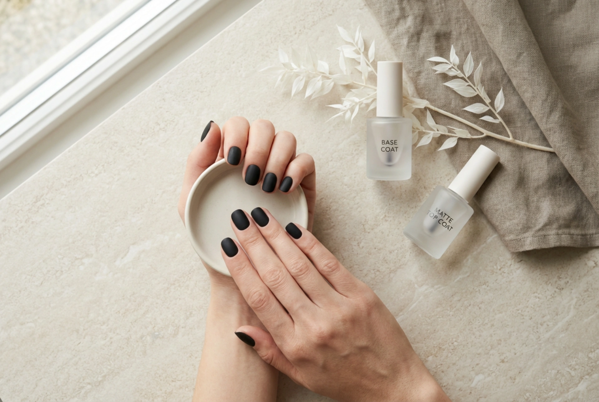 Adım Adım Mat Siyah Tırnaklar: Baz, Mat Top Coat ve Kalıcılık
