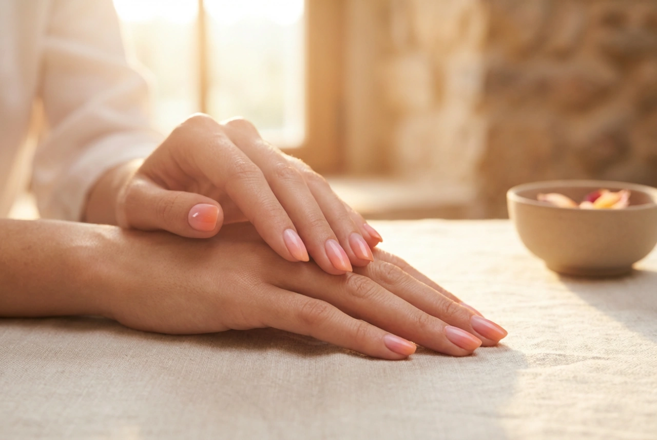 Pembe-Turuncu Ombre Tırnaklar: Ellerinizde Bir Yaz Gün Batımı