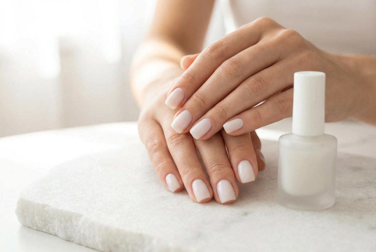 Süt Beyazı Oje: Adım Adım Çizgisiz Milky Manikür