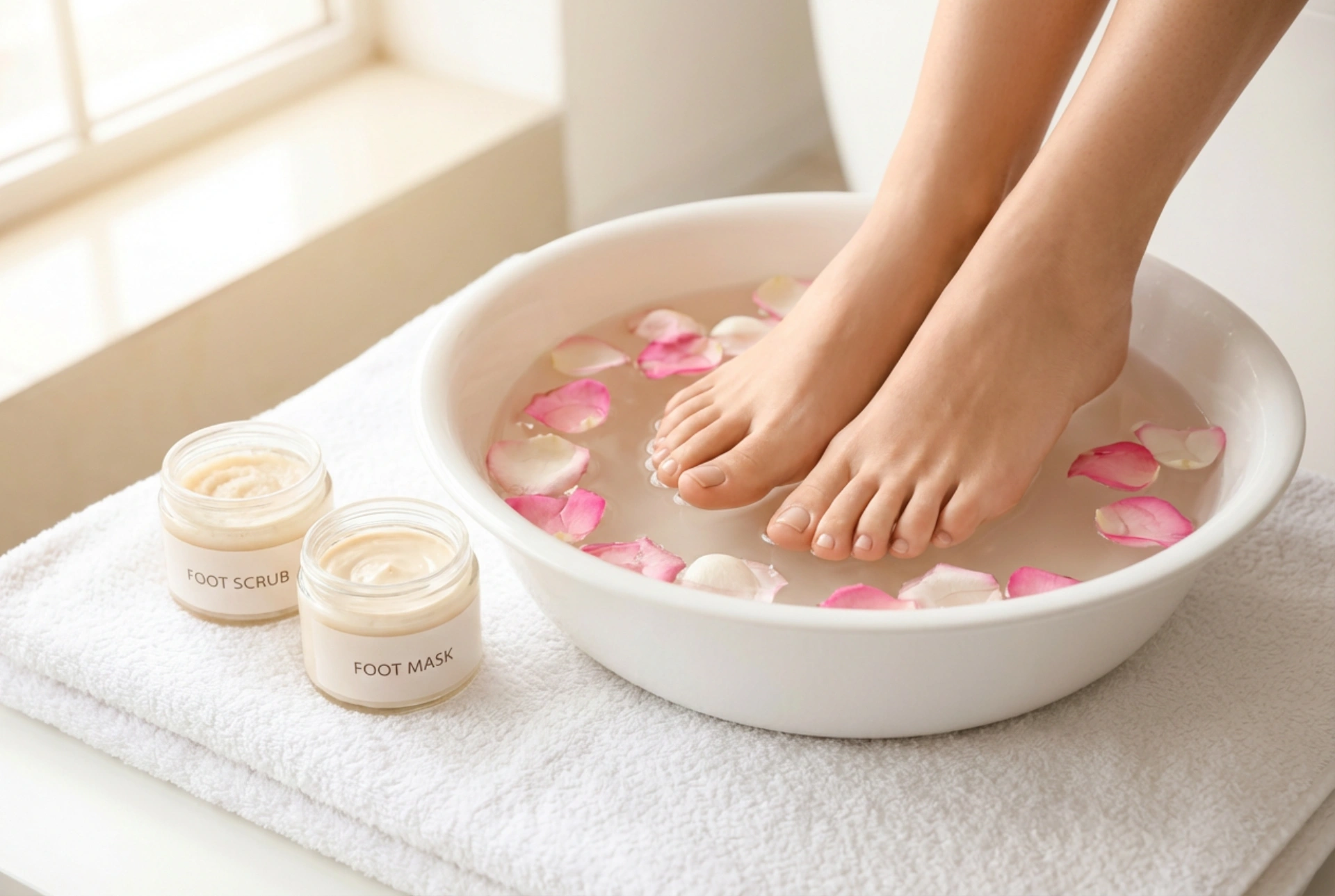 Evde Spa Pedikürü: Ayak Banyosu, Peeling ve Maske ile Rahatlama
