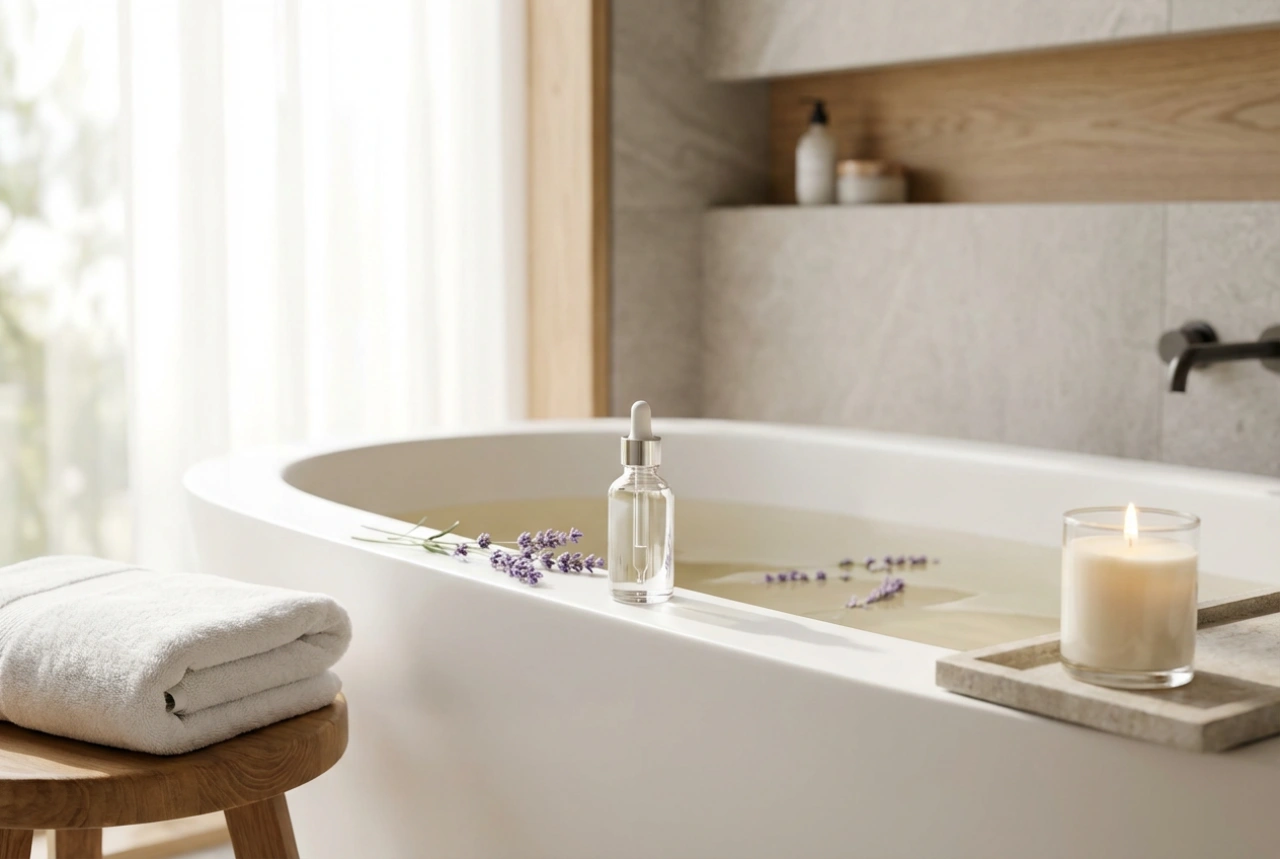 Ev Yapımı SPA'da Lavanta Esansiyel Yağı: Banyo, Rahatlama, Koku
