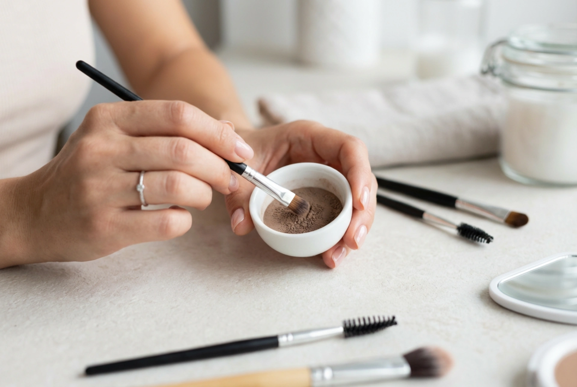 Kaşlar için Pudralı Kına: Evde Yumuşak Bir Ombre Etkisi Nasıl Elde Edilir